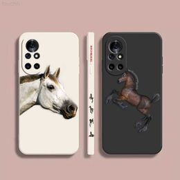 Cell Phone Cases Phone Case For Huawei NOVA 7 6 5I 5 4 3 3I 2S 2 8 9 10 SE PRO PLUS 5G Colour Simple Case Cover Funda Cqoue Shell Handsome Horse L230916