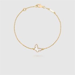 Designer butterfly Bracelet Rose Gold Plated chain Ladies and Girls Valentine's Day Mother's Day Engagement Jewelry Fade343V