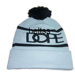 Hip-hop DOPE Beanie Knitted Hat with Knitted Balls Hiphop Street Dance Fashion Hat