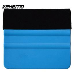 Whole- 2Pcs Squeegee Car Film Tool Vinyl Blue Plastic Scraper Squeegee With Soft Felt Edge Window Glass Decal Applicator1279P