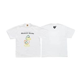 Japanese Trendy Brand Human Made Mens Designer T Shirts Loose Fitting Short Sleeved T-shirt with Sulphur Cotton Polar Bear Duck Cute Animal Letter Print TShirt c3