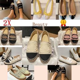 Popular Ballet Flats Shoes Womens Shoe Ladies Tweed Cloth Two Colour Spliced Bow Round Toe Leather Pink Casual Nude Fishermans Chenal Suitable Zapato Size Eur 35-41