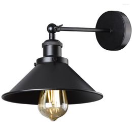 Wall Lamps Black Sconces Adjustable Swing ArmVintage Industria Lamp Mount Light Fixture For Loft Bedroom E27 Base