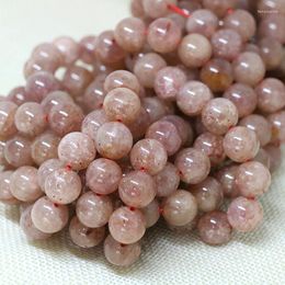 Beads Round Natural Stone Sunstone Loose For Diy Bracelet Necklace 6mm 8mm 10mm 12mm Jewelry Making 15inch B117