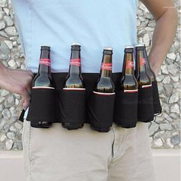 Storage Bags Outdoor Climbing Camping Hiking 6 Pack Holster Portable Bottle Waist Beer Belt Bag Handy Wine Bottles Beverage Can Holder