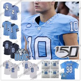 Custom North Carolina Tar Heels Дрейк Мэй Омарион Хэмптон 8 Пэйсур Джей Джей Джонс Британский Брукс 7 Хауэлл 10 Трубиски 49 Пепперс 2023 UNC Мужчины Женщины Молодежная футбольная майка