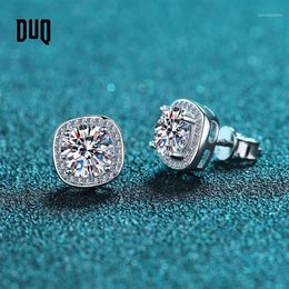 Silver 925 Dangle 1-2 Carat Diamond Test Past Princess Cut D Colour Moissanite Stud Earrings Brilliant Gemstone Square Dangle & Cha2580