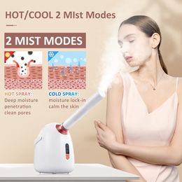 Steamer /Cool Face Steamer Nano Ionic Steamer Deep Cleaning Humidifier Portable Handle for SPA at Home or Salon 230915
