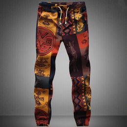 Fashionable Mens Trendy Pants Casual Slim-fit Printed Trousers with Different Patterns Hip Hop Street Style340e