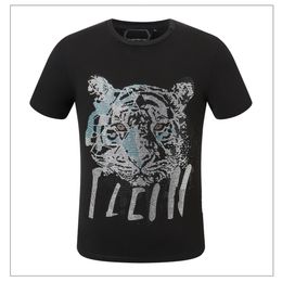 Hot Tiger Phillip Plain Men T Shirt Designer PP Skull Diamond T-Shirt Short Sleeve Dollar Bear Brand Tee High Quality Skulls T Shirt Tops Wp12150