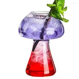 Tumblers Mushroom Shaped Cup 250ml Cocktail Fruit Juice Milk Cute Glass Beer Creative Wine Glasses Coffee Cups Drinkware For Bar