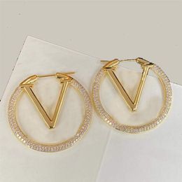 Fashion large gold Hoop Huggie earrings for women party wedding lovers gift jewelry engagement NRJ279R