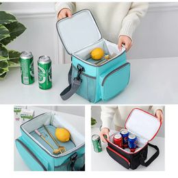 Portable Reusable Lunch Bag Insulated Lunch Cooler Tote Bag Leakproof Thermal Cooler Sack Food Handbags Case Picnic Single Shoulder Handbag C237