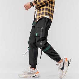 HIP HOP Streetwear Sport 2020 Spring Autumn Rock Black GREEN MenS Pocket Harem Pants Fashions Joggers Casual Skateboard Trouser255y