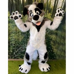 Long Fur Husky Dog Fox Mascot Adult Costume Custom fancy costume Cartoon theme fancy dress Ad Apparel