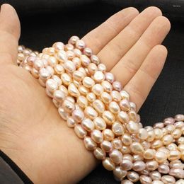 Beads 6-11mm Natural Freshwater Pearl Oval Loose Bead Jewelry Handmade DIY Necklace Bracelet Fashion Accessories