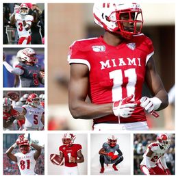 2023 Miami Redhawks Football Jersey 12 Corban Hondru 17 Rush 14 Caleb Tubbs 16 Eli Blakey 90 Caiden Woullard 52 Nasir Washington 70 Will Jados 2 Aveon Smith