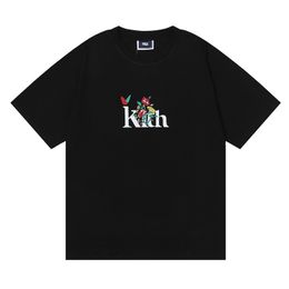 2023 Summer Mens Designer T Shirts Trends Brand KITH Rabbit Paper Cutting Spider Print Round Neck Loose Casual Cotton T-shirt Men and Women Graphic Tee q5