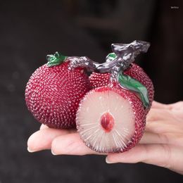 Tea Pets Color-changing Pet Ornament Litchi Bayberry Strawberry Durian Pitaya Fine Feed Creative Accessories Mini