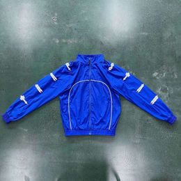 Trapstar Jacket Tracksuit Men Irongate Shell Suit 2.0 Version Blue and Black Quality Embroidered Lettering Women Coat 66