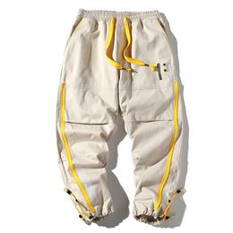 2020 New Hip Hop Joggers Cargo Pants Men Harem Long Pants Multi-Pocket Ribbons Man Sweatpants Streetwear Casual Mens 4XL261c