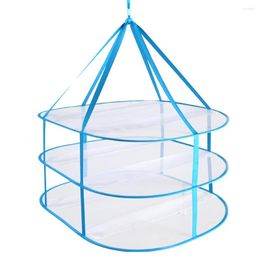 Hangers 3tier/2tier Anti Deformation Folded Bathroom Clothes Drying Basket Save Space Socks Underwear Home Hanging Type Portable Mesh