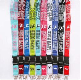 fashion Mobile Phone Lanyard Love Pink Lanyard For Keys Designer Keychain Lanyard Strap For Phone Accessories Lanyards Anti-lost Neck Strap Keyring