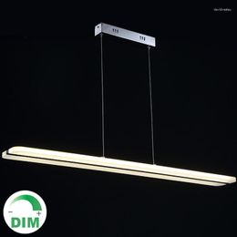 Chandeliers 1000mm 1m Office Dinning Room Line Strip Rectangular Dimming LED Hanging Lamp Dimmable Pendant Chandelier