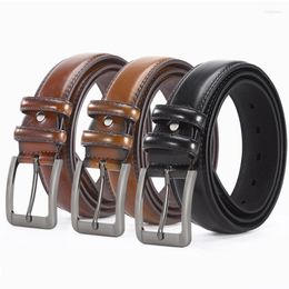 Belts Men's Leather Belt Metal Needle Buckle High Quality Youth Casual Fashion Men Jeans