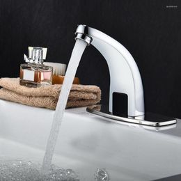 Bathroom Sink Faucets G1/2in Copper Non-Contact Automatic Infrared Sensor Water Faucet Home El Office Basin Tap