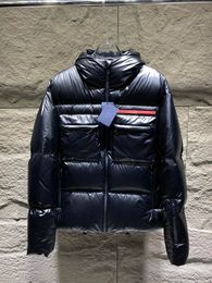 2023 latest winter down jacket for man fashion pocket splicing design outdoor black coat luxury brand high quality designer jackets