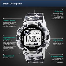 Camouflage Military Army Digital Watch Men LED Display G Style Luxury Sports Shock Watches Male Electronic Wrist Watches for Man240P