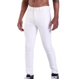 fashion white Jeans 2019 New Men Jeans Slim Fit Mens Printed Jeans Biker Denim Pants253W