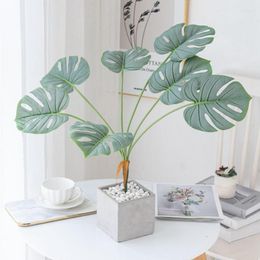 Decorative Flowers 7 Banana Leaves Artificial Plants For Home Floral Arrangement Christmas Wreath Accessories Wedding Decoration Pography