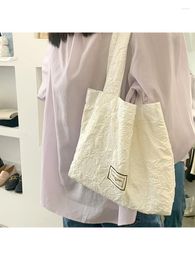 Shopping Bags Retro Jacquard Women's Small Shoulder Sweet Flower Ladies Underarm Bag Simple Solid Colour Female Casual Tote Purse Handbags