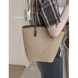 Evening Bags Rattan Woven Straw Bag For Women 2023 Niche Summer High Capacity Underarm Tote Beach Single Shoulder Handbags