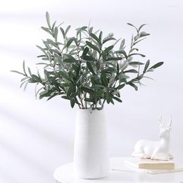 Decorative Flowers Artificial Plant Olive Leaf Fake Flower Wedding Decoration Leaves Home Living Room Arrangement