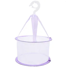 Bath Accessory Set Makeup Sponge Beauty Egg Drying Net Mesh Shower Basket Reusable Hanging Brush Holder Purple Fabric