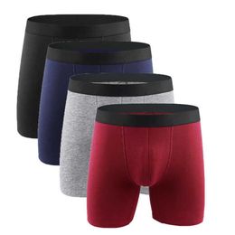 Europe Size Cotton Mens Underwear Boxer Long Leg Boxers Men Male Panties Men's Underpants Slip Calzoncillos Hombre Boxershort282R