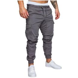 Pantaloni da uomo autunno Pantaloni da jogging Hip Hop Harem 2020 Nuovi pantaloni maschili Pantaloni cargo multi-tasca solidi Pantaloni sportivi skinny fit272x