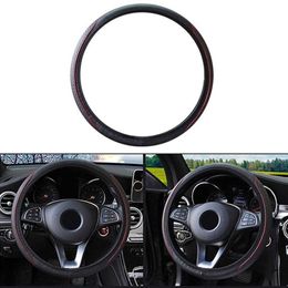 Car Steering Wheel Cover Skidproof Auto Steering- wheel Cover Anti-Slip Universal Embossing Leather Car-styling Fast delivery217P