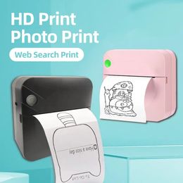 Mini Photo Printer Portable Wireless Thermal Photo For IOS Android Mobile Phone, Inkless Printing Gift Study Label With 1 Rolls Of Paper