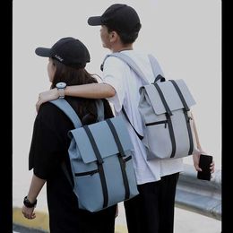 Fashion solid color backpack Mori Department leisure function Student Backpack men's campus Pu large capacity schoolbag 230915