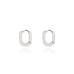 Titanium steel Ear Cuff does not fade minimalist style bold flat oval ring earrings male and female personality street242t