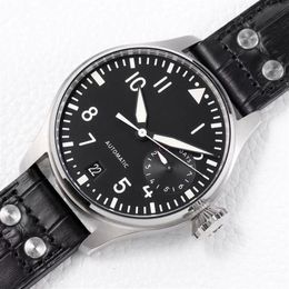 U1 Top-grade AAA Luxury Designer Watch New Men Automatic Mechanical Big Classic Pilot Watches 46mm Le Prince Black Genuine Leather155u