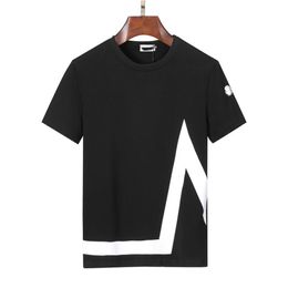 New men's and women's T-shirts summer fashion men's T-shirts top design high-quality cotton black and white short-s253c