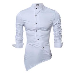 Whole- 2016 new products selling men's leisure oblique button shirt joker personality shirt business shirts with original293t