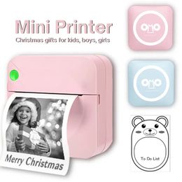 Mini Photo Printer Portable Wireless BT Thermal Photo For IOS Android Mobile Phone, Inkless Printing Gift Study Notes Label Receipt