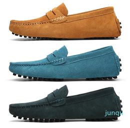 Men Casual Suede Shoes Red Grey Green Brown Mens Leather Fashion Outdoor China Factory