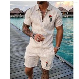 Men's Tracksuits Polo Tracksuit Shorts Sets For Man Clothing Flag Of Egypt On A Raised Clenched Fist Anime Sweatpants African In Homme